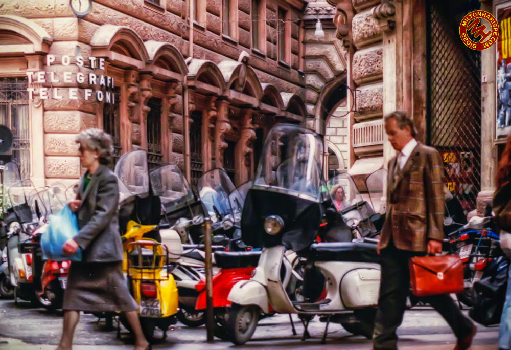 Scooter Parking, Genoa, Italy